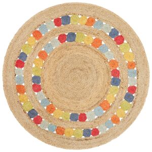 Little Miss Daisy Jute Rug Multi And Natural