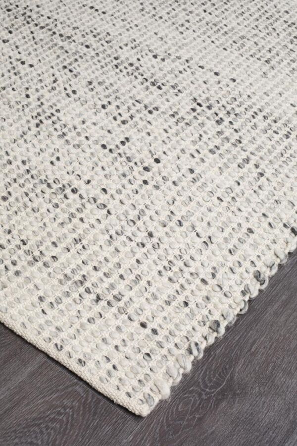 Natural Double Sided | Wool Area Rug | Colour Grey Natural