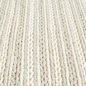 Grey Hellena Braided Grey Felted Wool Rug