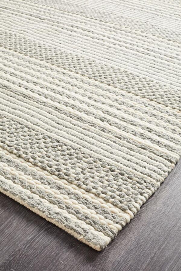 Silver Hellena Braided Silver Felted Wool Rug Silver Hellena Braided Silver Felted Wool Rug