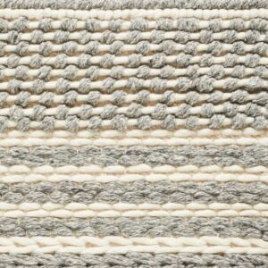 Silver Hellena Braided Silver Felted Wool Rug