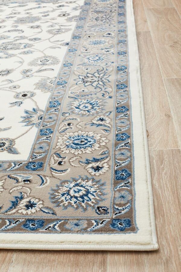 Classic White With Beige Border Rug