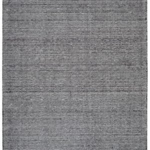 Cloud Black Cotton Rayon Rug