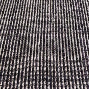 Cloud Black Cotton Rayon Rug