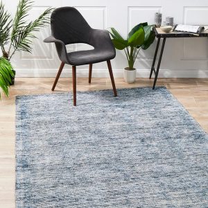 Cloud Indigo Cotton Rayon Rug