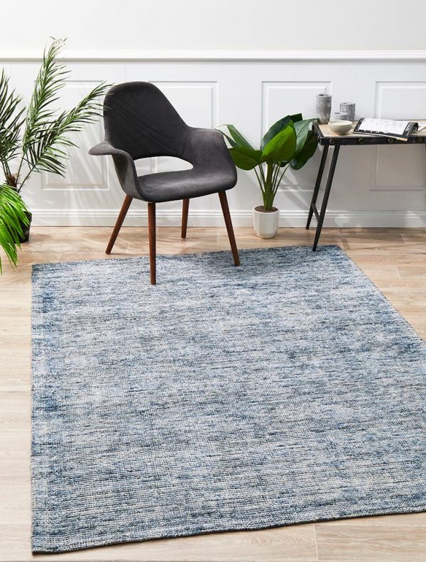 Cloud Indigo Cotton Rayon Rug Cloud Indigo Cotton Rayon Rug