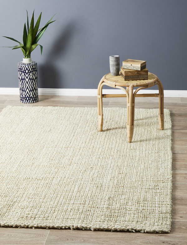 Chunky Natural Fibre Barker Rug Side Profile Chunky Natural Fibre Barker Rug