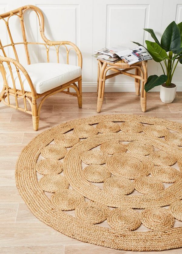 Natural Daisy Jute Rug Natural Daisy Jute Rug