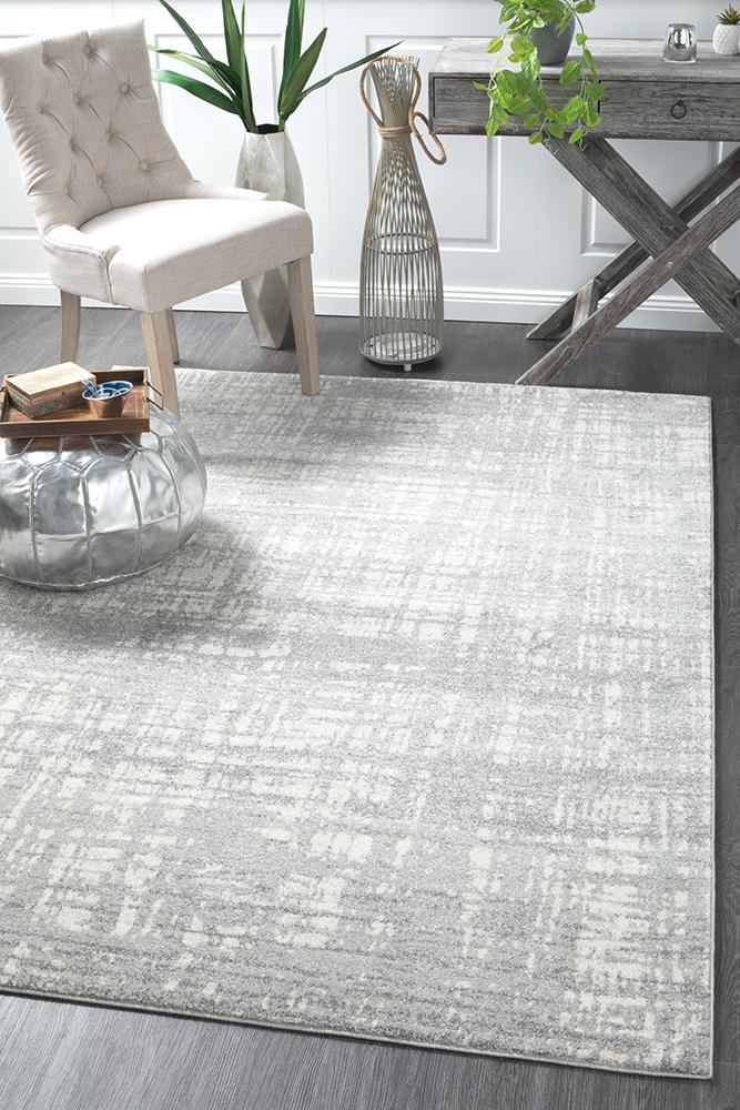 Abstract Rug | Colour Silver Grey | Carpet Capers
