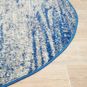 Blue Rugs Round Design