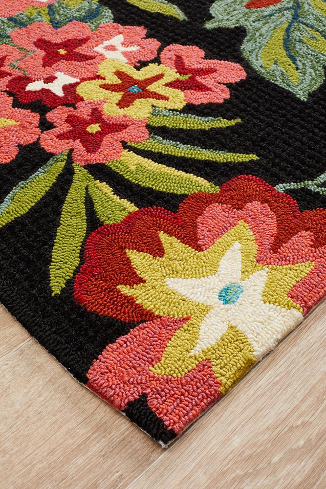 Bouquet Rug Carpet Capers vibrant Colours WaterResistant