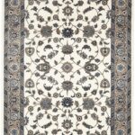 Classic White With Beige Border Rug Profile