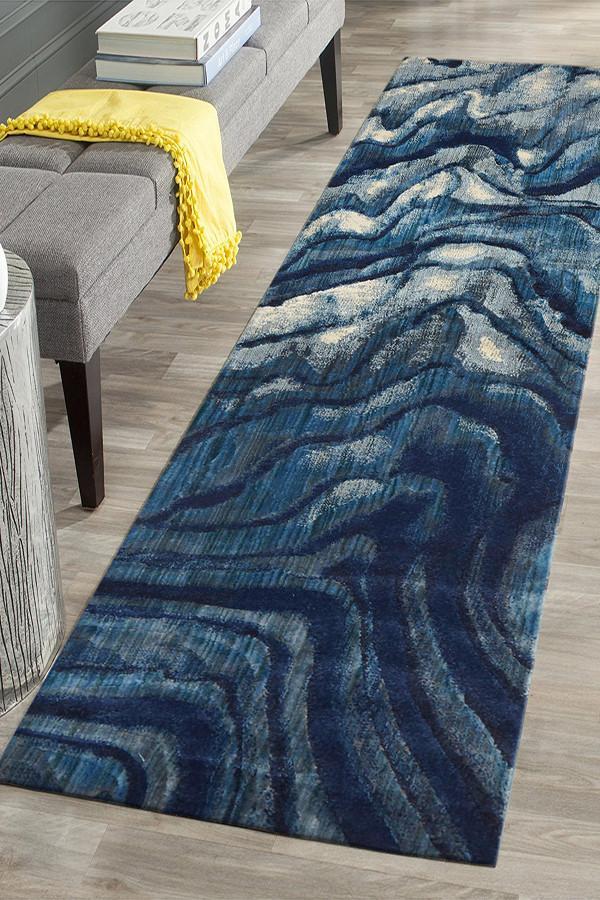 Waves Design Rug Carpet Capers Awash with Colour