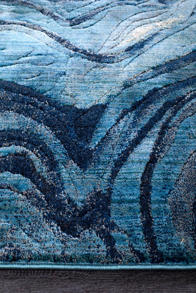 Waves Design Rug Carpet Capers Awash with Colour