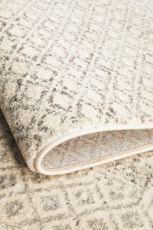 Diamond Grey Transitional Rug folded over