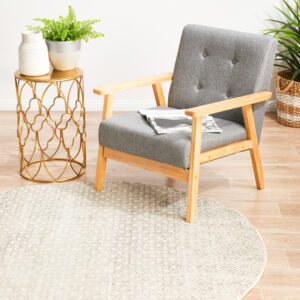 Diamond Grey Transitional Rug round