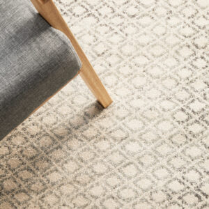 Diamond Grey Transitional Rug round close up