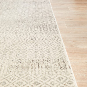 Diamond Grey Transitional Rug side view