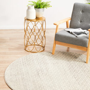 Diamond Grey Transitional Rug sitting area