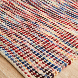 Double Sided Wool Area Rug Corner View