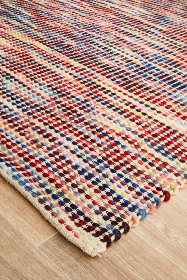 Double Sided Wool Area Rug Corner View