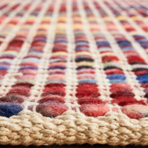 Double Sided Wool Area Rug Side Profile Photo