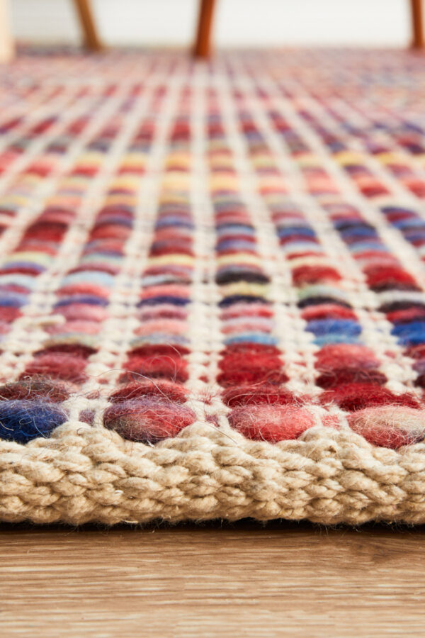 Double Sided Wool Area Rug Side Profile Photo