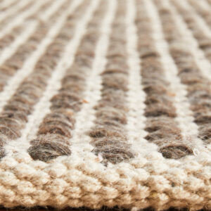 Double Sided Wool Floor Rug Close up Profile