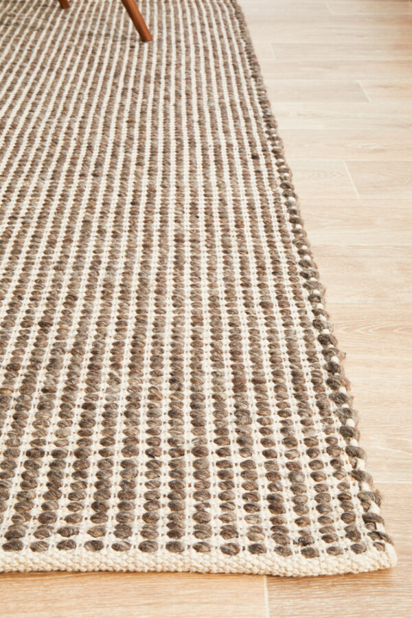 Double Sided Wool Floor Rug Side View
