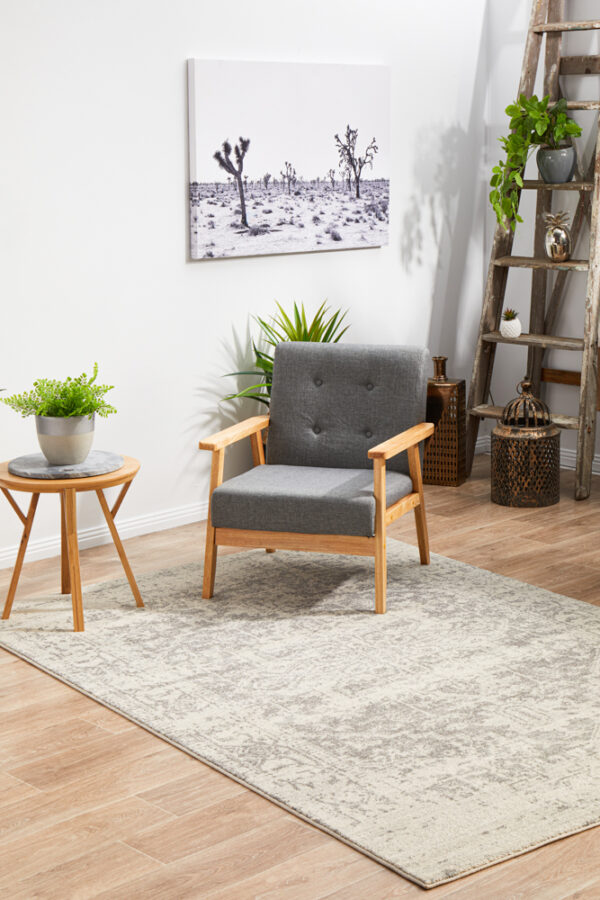 Dream White Silver Rug
