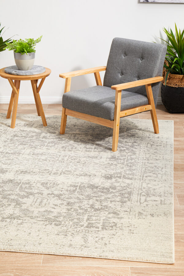 Dream White Silver Rug
