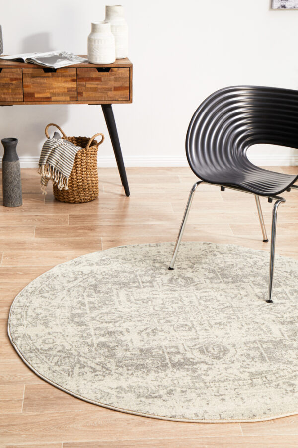 White Silver Rug