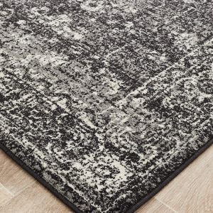 Grey Faded Grey Rug
