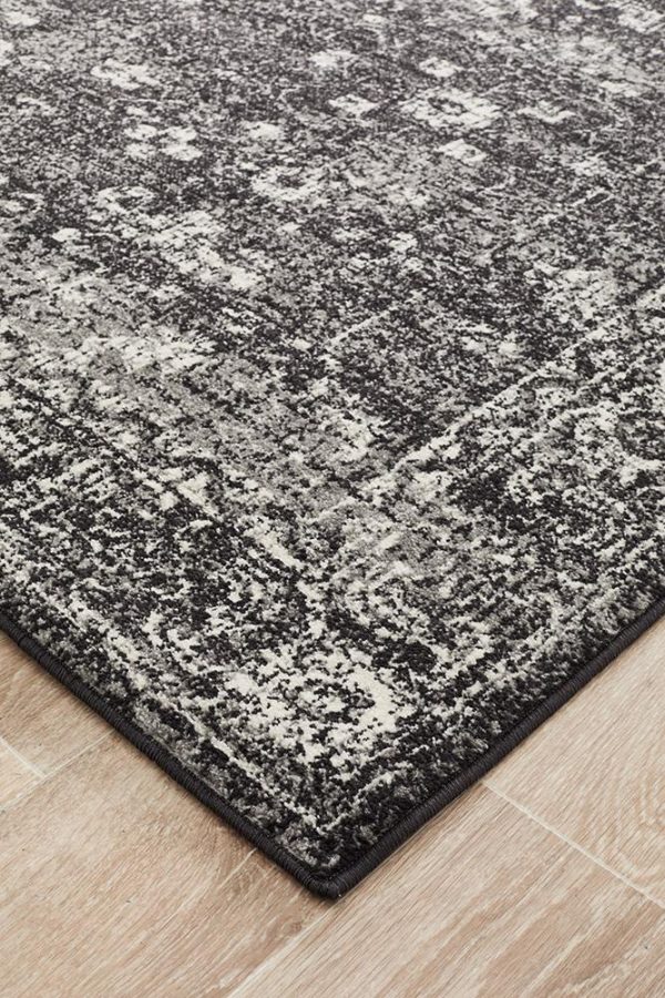 Grey Faded Grey Rug