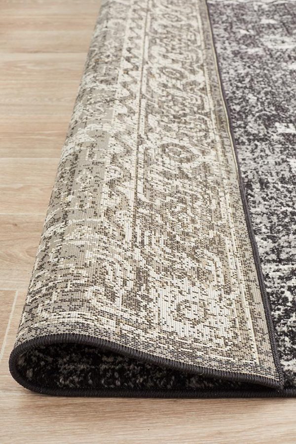 Grey Faded Grey Rug