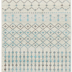 Slate White Transitional Rug full view of runner