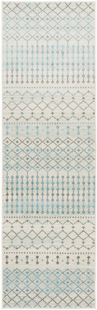 Slate White Transitional Rug full view of runner