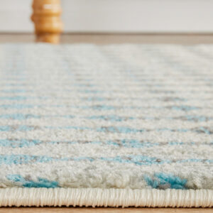 Slate White Transitional Rug side of runner