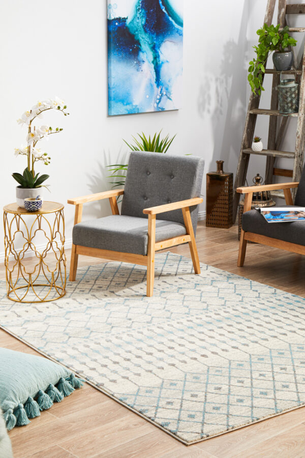 Slate White Transitional Rug Profile