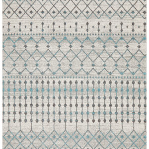Slate White Transitional Rug close up