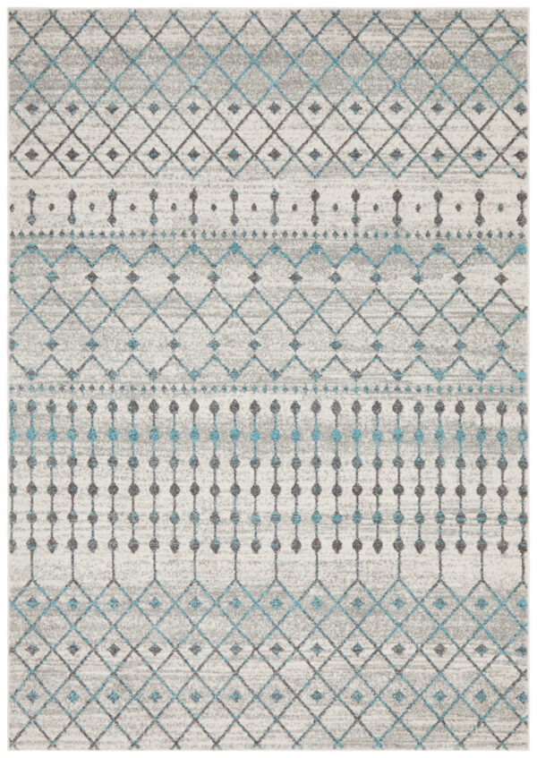 Slate White Transitional Rug close up
