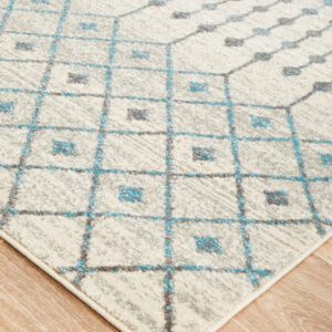 Slate White Transitional Rug corner