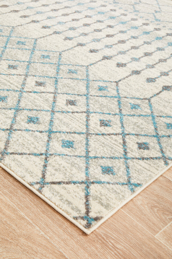 Slate White Transitional Rug corner