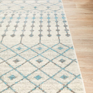 Slate White Transitional Rug side view