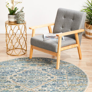 Silver Transitional Design Rug