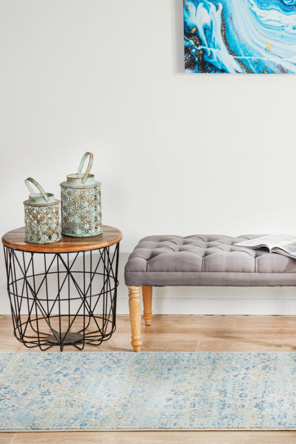Silver Transitional Design Rug