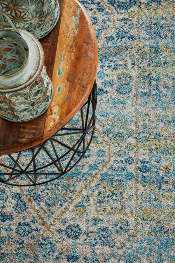 Silver Transitional Design Rug