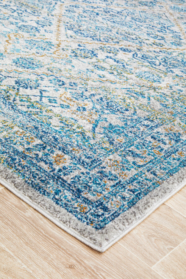 Silver Transitional Design Rug