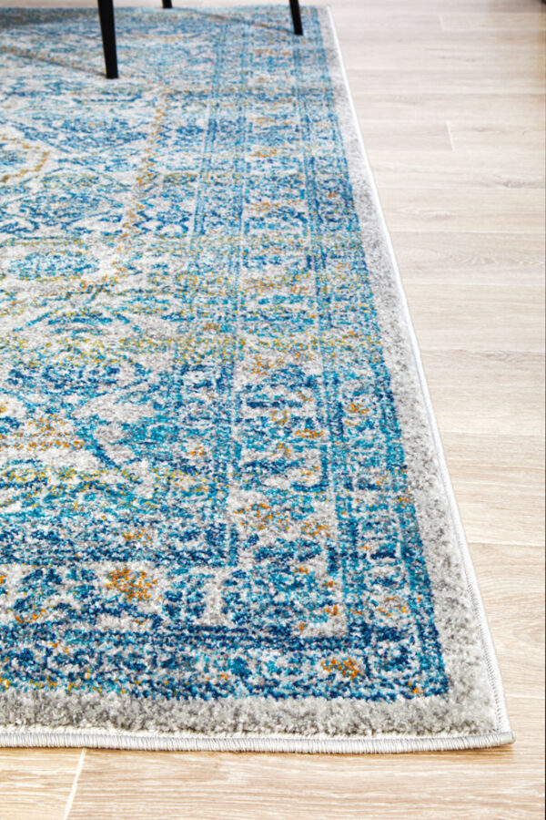 Silver Transitional Design Rug