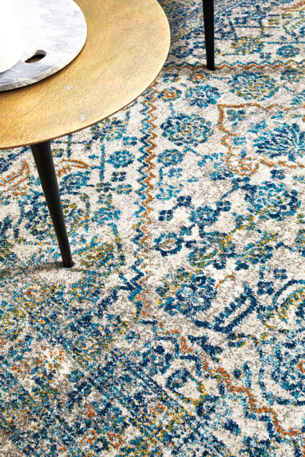 Silver Transitional Design Rug